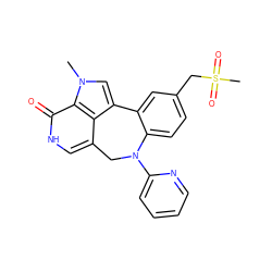 Cn1cc2c3c(c[nH]c(=O)c31)CN(c1ccccn1)c1ccc(CS(C)(=O)=O)cc1-2 ZINC000212108378