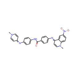 Cn1ccc(=Nc2ccc(NC(=O)c3ccc(/N=c4\ccn(C)c5ccc([N+](=O)[O-])cc45)cc3)cc2)cc1 ZINC000018057104