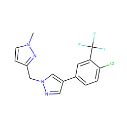 Cn1ccc(Cn2cc(-c3ccc(Cl)c(C(F)(F)F)c3)cn2)n1 ZINC001772570007