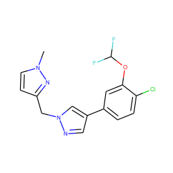 Cn1ccc(Cn2cc(-c3ccc(Cl)c(OC(F)F)c3)cn2)n1 ZINC001772593756