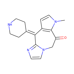 Cn1ccc2c1C(=O)Cn1ccnc1C2=C1CCNCC1 ZINC000013613171