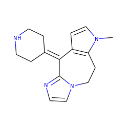 Cn1ccc2c1CCn1ccnc1C2=C1CCNCC1 ZINC000013613168