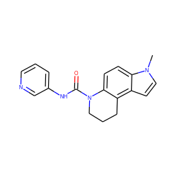 Cn1ccc2c3c(ccc21)N(C(=O)Nc1cccnc1)CCC3 ZINC000013741971