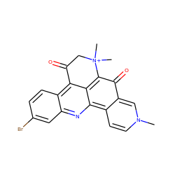 Cn1ccc2c3nc4cc(Br)ccc4c4c3c(c(=O)c-2c1)[N+](C)(C)CC4=O ZINC000005811292