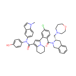 Cn1ccc2cc(N(C(=O)c3cc(-c4cc(Cl)ccc4C(=O)N4Cc5ccccc5C[C@H]4CN4CCCOCC4)n4c3CCCC4)c3ccc(O)cc3)ccc21 ZINC001772604790