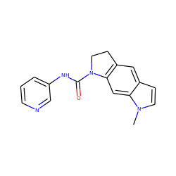 Cn1ccc2cc3c(cc21)N(C(=O)Nc1cccnc1)CC3 ZINC000013760581