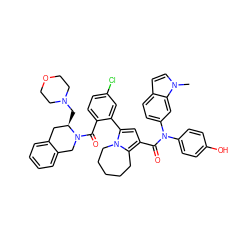 Cn1ccc2ccc(N(C(=O)c3cc(-c4cc(Cl)ccc4C(=O)N4Cc5ccccc5C[C@H]4CN4CCOCC4)n4c3CCCCC4)c3ccc(O)cc3)cc21 ZINC001772618980