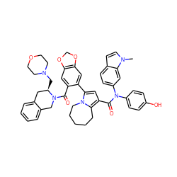 Cn1ccc2ccc(N(C(=O)c3cc(-c4cc5c(cc4C(=O)N4Cc6ccccc6C[C@H]4CN4CCOCC4)OCO5)n4c3CCCCC4)c3ccc(O)cc3)cc21 ZINC001772628177