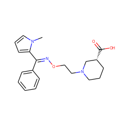 Cn1cccc1/C(=N/OCCN1CCC[C@@H](C(=O)O)C1)c1ccccc1 ZINC000013800054