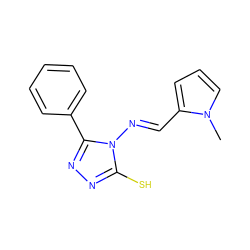 Cn1cccc1/C=N/n1c(S)nnc1-c1ccccc1 ZINC000001245351