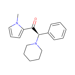 Cn1cccc1C(=O)[C@@H](c1ccccc1)N1CCCCC1 ZINC000013645893