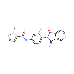 Cn1cccc1C(=O)Nc1ccc(N2C(=O)c3ccccc3C2=O)c(Cl)c1 ZINC000653701081