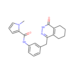 Cn1cccc1C(=O)Nc1cccc(Cc2n[nH]c(=O)c3c2CCCC3)c1 ZINC000141453761