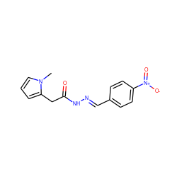 Cn1cccc1CC(=O)N/N=C/c1ccc([N+](=O)[O-])cc1 ZINC000004898395