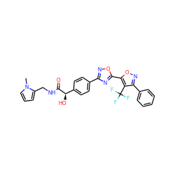 Cn1cccc1CNC(=O)[C@H](O)c1ccc(-c2noc(-c3onc(-c4ccccc4)c3C(F)(F)F)n2)cc1 ZINC000167807103