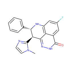 Cn1ccnc1[C@@H]1c2n[nH]c(=O)c3cc(F)cc(c23)N[C@H]1c1ccccc1 ZINC000118613855