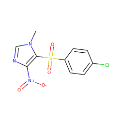 Cn1cnc([N+](=O)[O-])c1S(=O)(=O)c1ccc(Cl)cc1 ZINC000000480515