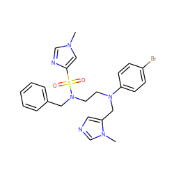 Cn1cnc(S(=O)(=O)N(CCN(Cc2cncn2C)c2ccc(Br)cc2)Cc2ccccc2)c1 ZINC000014952247