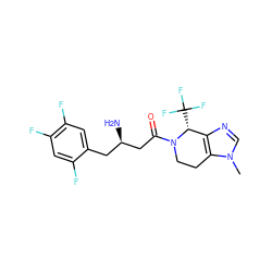 Cn1cnc2c1CCN(C(=O)C[C@H](N)Cc1cc(F)c(F)cc1F)[C@@H]2C(F)(F)F ZINC000011687787