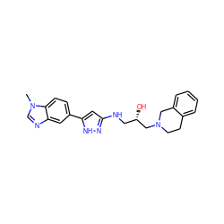 Cn1cnc2cc(-c3cc(NC[C@H](O)CN4CCc5ccccc5C4)n[nH]3)ccc21 ZINC000220138895