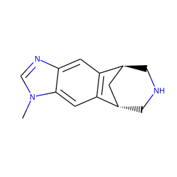 Cn1cnc2cc3c(cc21)[C@H]1CNC[C@H]3C1 ZINC000101032549