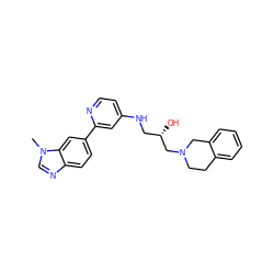 Cn1cnc2ccc(-c3cc(NC[C@H](O)CN4CCc5ccccc5C4)ccn3)cc21 ZINC000219744781