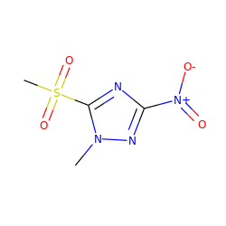 Cn1nc([N+](=O)[O-])nc1S(C)(=O)=O ZINC000005045638