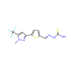 Cn1nc(-c2ccc(/C=N/NC(N)=S)s2)cc1C(F)(F)F ZINC000013474206