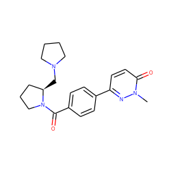 Cn1nc(-c2ccc(C(=O)N3CCC[C@H]3CN3CCCC3)cc2)ccc1=O ZINC000068151793