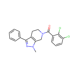 Cn1nc(-c2ccccc2)c2c1CN(C(=O)c1cccc(Cl)c1Cl)CC2 ZINC000225998263