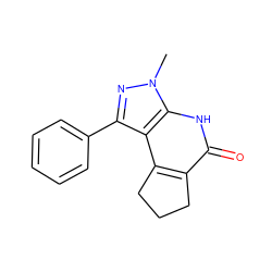 Cn1nc(-c2ccccc2)c2c3c(c(=O)[nH]c21)CCC3 ZINC000040975925