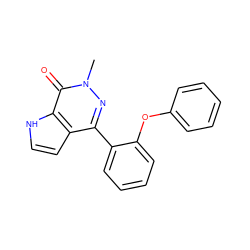 Cn1nc(-c2ccccc2Oc2ccccc2)c2cc[nH]c2c1=O ZINC000146308459