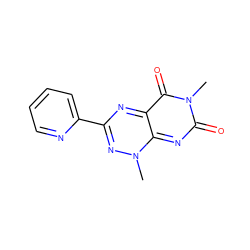 Cn1nc(-c2ccccn2)nc2c(=O)n(C)c(=O)nc1-2 ZINC000000488316