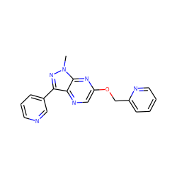 Cn1nc(-c2cccnc2)c2ncc(OCc3ccccn3)nc21 ZINC000103261395