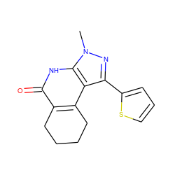 Cn1nc(-c2cccs2)c2c3c(c(=O)[nH]c21)CCCC3 ZINC000040424162