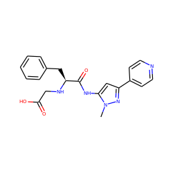 Cn1nc(-c2ccncc2)cc1NC(=O)[C@H](Cc1ccccc1)NCC(=O)O ZINC000096284433