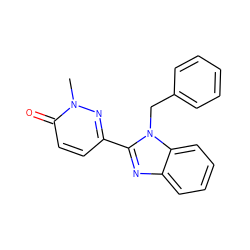 Cn1nc(-c2nc3ccccc3n2Cc2ccccc2)ccc1=O ZINC001772573430