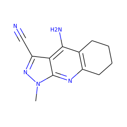 Cn1nc(C#N)c2c(N)c3c(nc21)CCCC3 ZINC000084652101