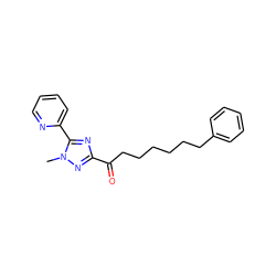 Cn1nc(C(=O)CCCCCCc2ccccc2)nc1-c1ccccn1 ZINC000040874945