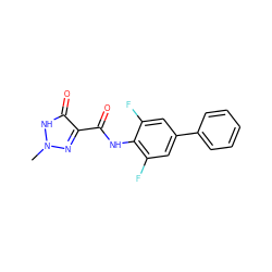 Cn1nc(C(=O)Nc2c(F)cc(-c3ccccc3)cc2F)c(=O)[nH]1 ZINC001772644891