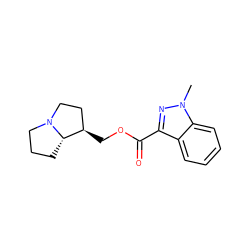 Cn1nc(C(=O)OC[C@@H]2CCN3CCC[C@@H]23)c2ccccc21 ZINC000013681124