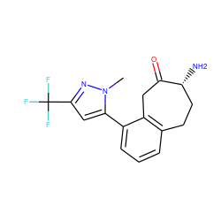 Cn1nc(C(F)(F)F)cc1-c1cccc2c1CC(=O)[C@H](N)CC2 ZINC000473085255