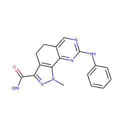 Cn1nc(C(N)=O)c2c1-c1nc(Nc3ccccc3)ncc1CC2 ZINC000042201314