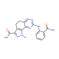 Cn1nc(C(N)=O)c2c1-c1nc(Nc3ccccc3C(N)=O)ncc1CC2 ZINC000049113258