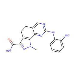 Cn1nc(C(N)=O)c2c1-c1nc(Nc3ccccc3N)ncc1CC2 ZINC000049125762