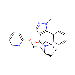 Cn1ncc(C(=O)N2[C@H]3CC[C@H]2[C@H](COc2ccccn2)C3)c1-c1ccccc1 ZINC000226064165