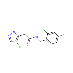 Cn1ncc(Cl)c1CC(=O)NCc1ccc(Cl)cc1Cl ZINC000095565860