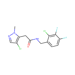 Cn1ncc(Cl)c1CC(=O)NCc1ccc(F)c(F)c1Cl ZINC000043200452