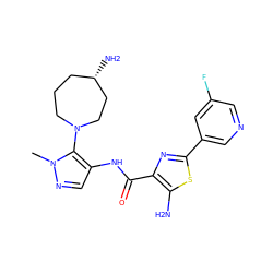 Cn1ncc(NC(=O)c2nc(-c3cncc(F)c3)sc2N)c1N1CCC[C@H](N)CC1 ZINC000169699465