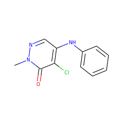 Cn1ncc(Nc2ccccc2)c(Cl)c1=O ZINC000669370267